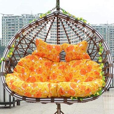 Imagem de Almofada De Cadeira De Balanço. Espessa De 2 Lugares. Cesta De Ninho De Ovo Pendurada Almofada De Assento De Rede De Ovo Removível Lavável. Não Em Pé. Sem Cadeira,140x110cm (55x43 Polegadas)-j