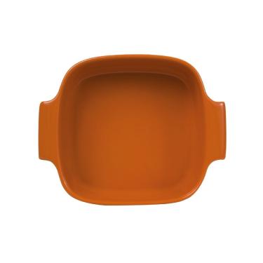 Imagem de Travessa Quadrada Em Porcelana Assar E Servir 21x21cm Germer Laranja