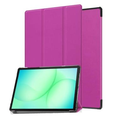 Imagem de SFFINE Capa para Samsung Galaxy Tab A11 Plus 2025/A9 Plus 2023 de 11 polegadas, capa protetora de três dobras para tablet Galaxy Tab A11+/A9+, despertar/hibernar automaticamente (roxa)