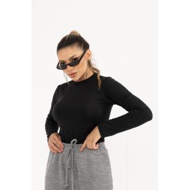 Imagem de Blusa Térmica Feminina Manga Longa Suplex Gola Redonda - Quokka, GG, P