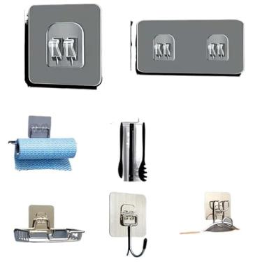 Imagem de Gancho De Parede Transparente Não Marcante/Auto-Adesivo De Duplo Suporte (2 Gancho-20 un)