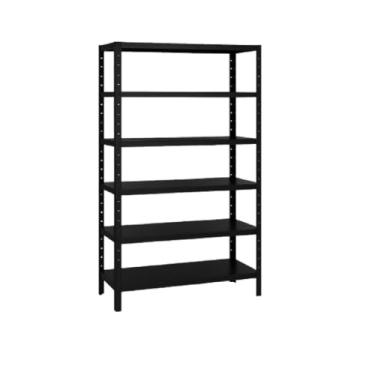 Imagem de Estante de Aço 6 Prateleiras 198x90cm Resistente Organizador para Casa Escritório e Garagem Suporta até 150 kg(Preto)