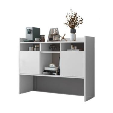 Imagem de Buffet Aparador Moderno com Portas e Nichos Organização para Sala de Jantar, Cantinho do Café,Ideal para Famílias(Branco)