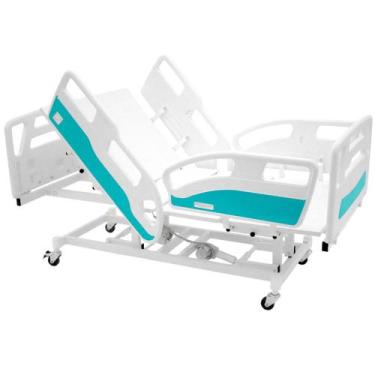 Imagem de Cama Hospitalar Elétrica Motorizada Com Elevação de Leito Luxo 8 Movim
