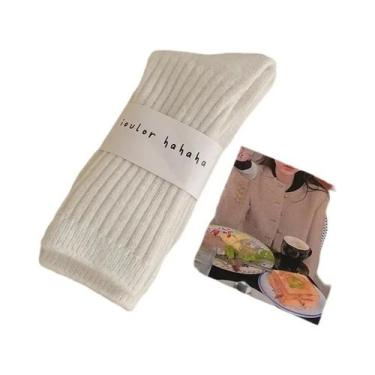 Imagem de Meias Longas Térmicas De Lã De Cashmere Para Mulheres Estilo Harajuku 