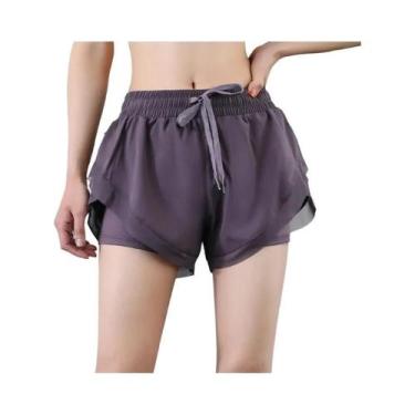Imagem de Shorts Femininos De Malha Macia E Elástica Para Corrida, Exercício, Yo