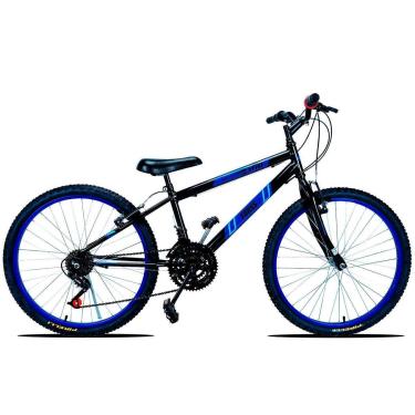 Imagem de Bicicleta Aro 24 Urbana Forss Spike 18 Marchas Preta-Masculino