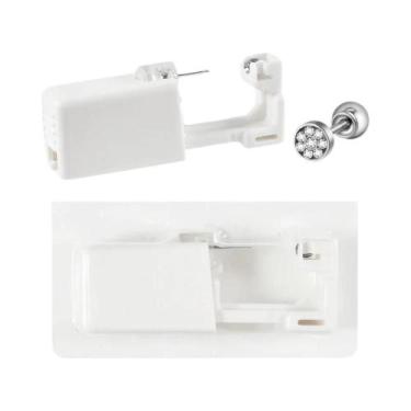 Imagem de Unidade De Perfuração De Orelha Descartável Banho De Ouro 24K, Brincos