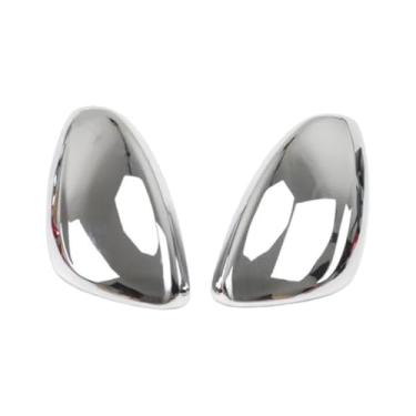 Imagem de 2 pçs capa de proteção do espelho retrovisor do carro guarnição espelho lateral cobre acessórios compatível com peugeot 2008 2014-2019(Silver)