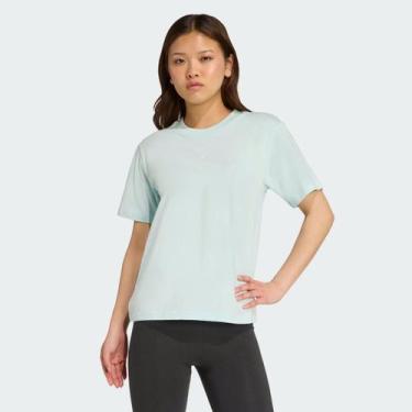 Imagem de Camiseta Adidas Essentials Feminina Verde Água, M