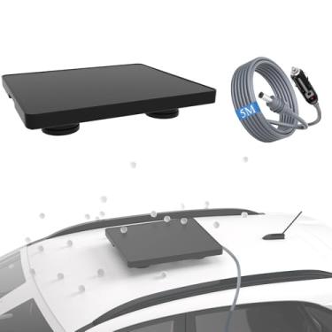 Imagem de Neeotyy Mini suporte Starlink, mini suporte magnético plano Starlink, fácil instalação para trailers, campervan, superfície de metal de barco (preto)