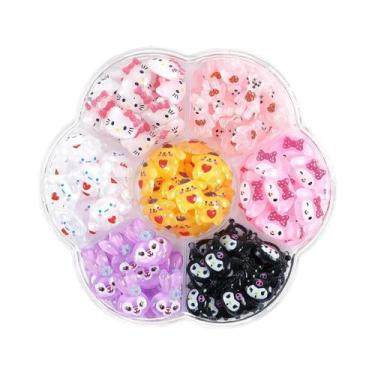 Imagem de Rhinestones De Unha Kawaii Sanrio Hello Kitty Kuromi 70 Peças 7-12mm C