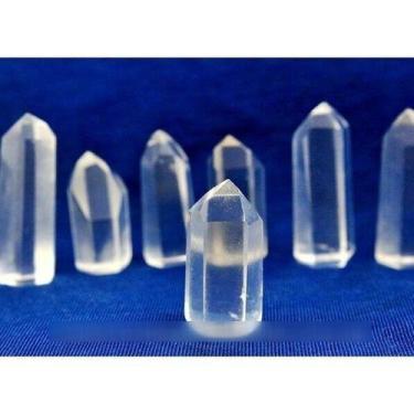Imagem de 3 Mini Ponta Cristal Lemurian Gerador Sextavado 2,5cm - CristaisdeCurv