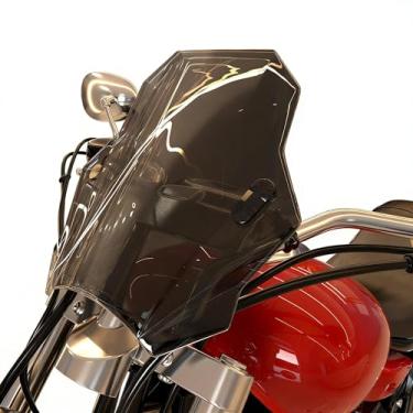 Imagem de Areyourshop Para-brisa ajustável universal para motocicletas com guidão de 22 mm, 25 mm, 28 mm