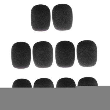 Imagem de Milageto Protetores de Espuma Universais para Microfone de Fone de Ouvido, Pacote com 10 Unidades, Preto