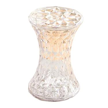 Imagem de Mesa lateral colorida para armazenamento otomano, mesa lateral com detalhes em forma de ampulheta, mesa de canto pequena para sala de estar, mesa de cabeceira para quarto pequena mesa de centro