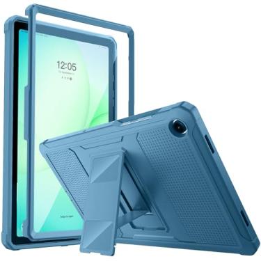 Imagem de MoKo Capa para Galaxy Tab A11+ Plus/A9+ 2025/2023, 2025/2023, à prova de impacto, com protetor de tela integrado para tablet Galaxy Tab A11+/A9 Plus, turquesa