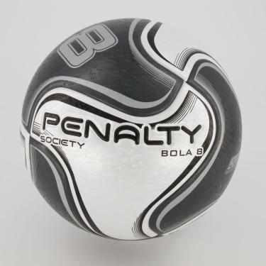Imagem de Bola Penalty 8 X Society Branca e Preta-Unissex