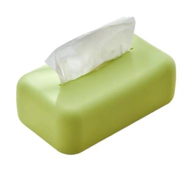 Imagem de Suporte de toalha de papel para capa de caixa de lenços reutilizável suporte de toalha molhada suporte de papel de cozinha suporte de caixa de lenços (verde)