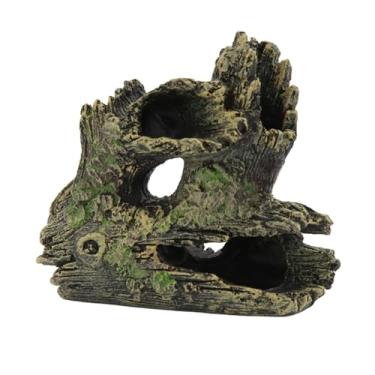 Imagem de Ornamento de Aquário Driftwood Tronco Madeira Resina Casa oca para Decoração Paisagem Tanque Peixe Segura Menos Manutenção Design Natural e Vívido Adequado Peixes Camarões Pequenos Répteis Ambiente Ág