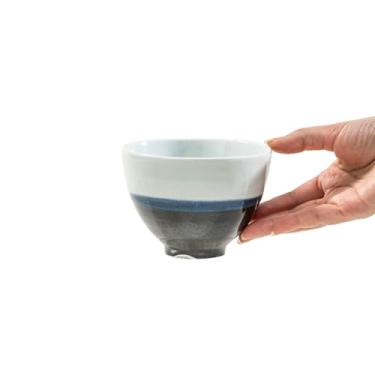 Imagem de Cerâmica esmalte criativo cor combinando tigela de arroz doméstico requintado personalizado talheres - forno azul 10,7 cm