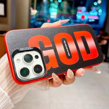 Imagem de HYUEKOKO "GOD HAS A Plan for You, capa de telefone para iPhone 14 Pro, linda moda impressão de letras estéticas, design simples, capa de TPU macio fino à prova de choque para meninas, mulheres e