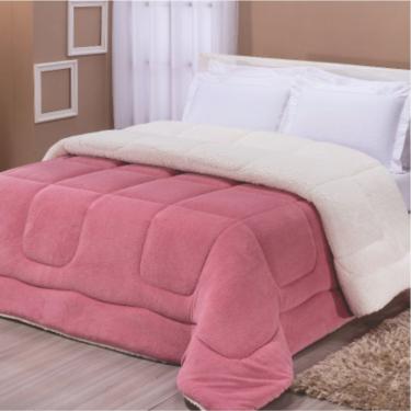 Imagem de Edredom Coberdrom Fenix Queen Sherpa e manta - Rosê