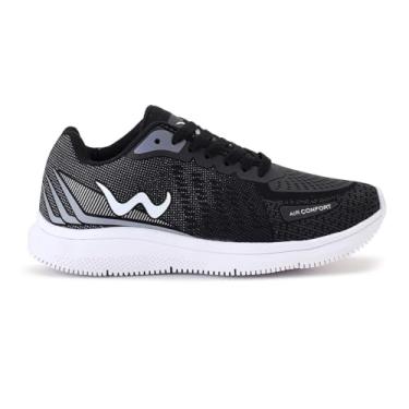 Imagem de Tênis Feminino e Masculino Para Caminhada Treino Academia e Dia a Dia (PRETO BRANCO, BR, Adulto, Numérico, 38)