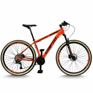 Imagem de Bicicleta Aro 29 Cripto 24 Marchas Freios Disco E Suspensão Pneu Bege - Laranja/preto - 15" Laranja/preto