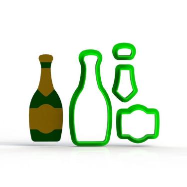 Imagem de Cortador Garrafa De Champanhe Champagne Modular Ano Novo