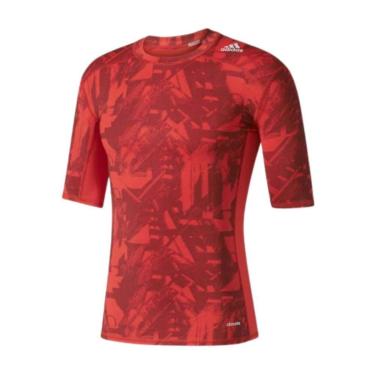 Imagem de Camisa Compressão Adidas Techfit Graphic Run Térmica Bk1197-Masculino