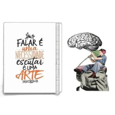 Imagem de Kit 2 Quadros Psicologia Arte 45X34Cm - Com Vidro Branca - Quadros On-