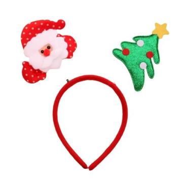 Imagem de Tiara De Natal Com Desenho De Boneco De Neve E Chifres De Rena, Presen