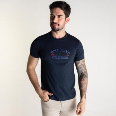 Imagem de Camiseta Acostamento Wolf Brand Marinho-Masculino