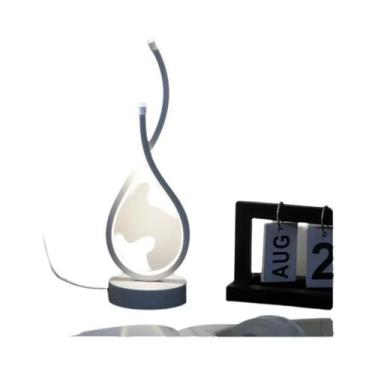 Imagem de Luminária De Mesa Moderna E Elegante Branca Com Gesto De AMOR, Ilumina