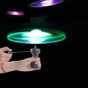 Imagem de Brinquedo Esportivo Infantil Com Luzes LED, Disco Voador Giratório Par