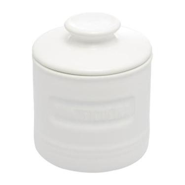 Imagem de Manteigueira Francesa de Cerâmica Branca Matte 8cm x 9cm - Wolff