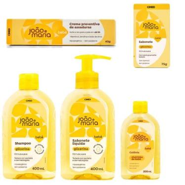 Imagem de Kit c/5 itens joão e maria essenciais para o banho do seu bb - Cimed