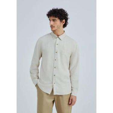 Imagem de Camisa Hering Básica Manga Longa Slim Em Linho Masculina-Masculino