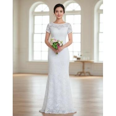 Imagem de Vestido Civil Renda 81 Plus Size Noiva Casamento Festa - Bella Fest, G