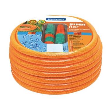 Imagem de Mangueira 1/2" Tramontina Laranja PVC 3 Camadas 15 m, Laranja