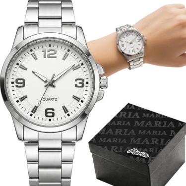 Imagem de relogio feminino aco inoxidavel caixa original garantia social present