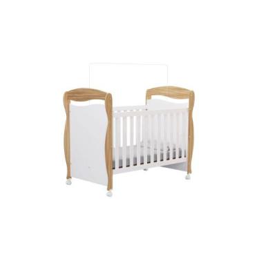 Imagem de Berço Infantil Mini Cama  Mini Sofá Peroba Júnior, Branco | Amêndoa