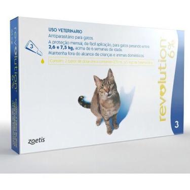 Imagem de Revolution Para Gatos De 2,6kg A 7,5 Kg Zoetis C/ 3 Pipetas