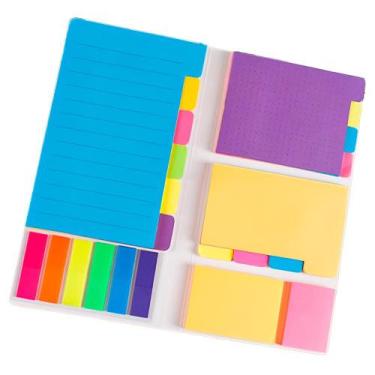 Imagem de 2 Un. Kit Notas Adesivas Colante Marcador De Página Com Capa - Neoimp
