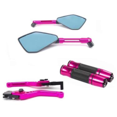 Imagem de Kit Manopla Retrovisor Manete Nxr Bros 125 150 160 a lona - NoBrand, P