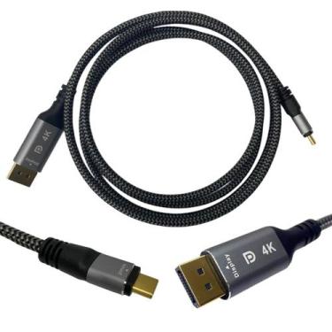 Imagem de Cabo Usbc 3.1 Thunderbolt 3 X Displayport 4k 60hz 1,8 Metro - Wincabos
