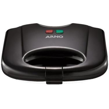 Imagem de Sanduicheira Grill Arno SACB Antiaderente Preta 700W, Preto, 110V