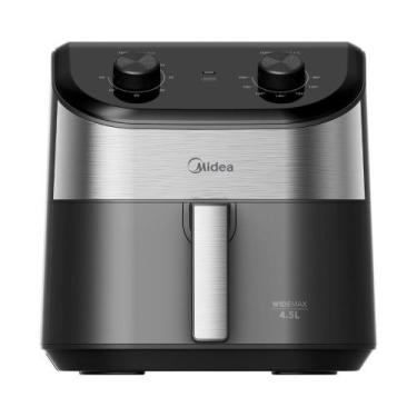Imagem de Fritadeira Air Fryer WideMax 4,5L Midea, Preto inox, 110V