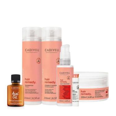 Imagem de Kit Cadiveu Professional Hair Remedy Completo e Óleo 10ml  (6 produtos